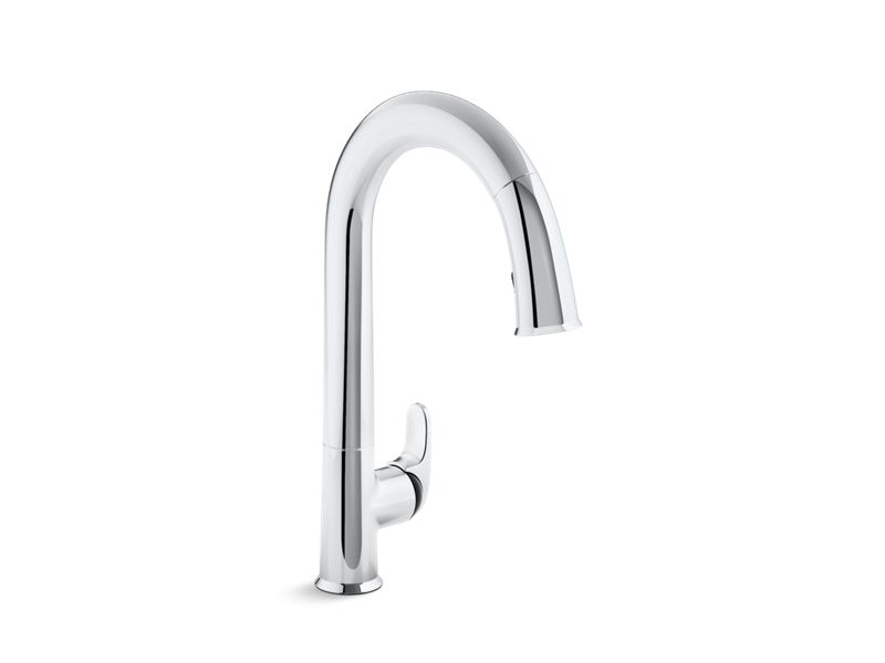KOHLER K-72218-B7-CP Sensate Touchless pull-down kitchen sink faucet with two-function sprayhead In Polished Chrome