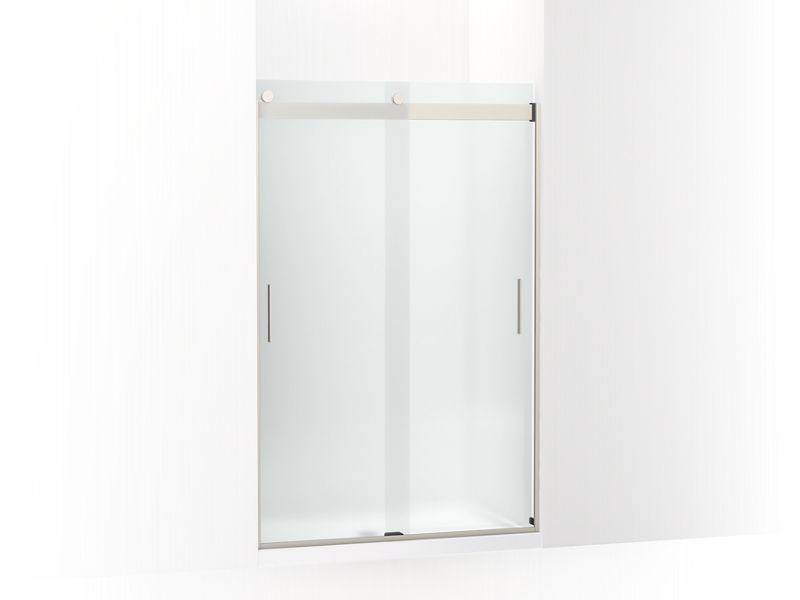 KOHLER K-706008-D3-ABV Anodized Brushed Bronze Levity Sliding shower door, 74" H x 43-5/8 - 47-5/8" W, with 1/4" thick Frosted glass