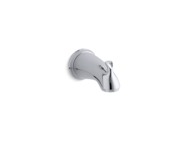 KOHLER K-10281-4-CP Forte Wall-Mount Bath Spout With Diverter, Slip-Fit Connection In Polished Chrome