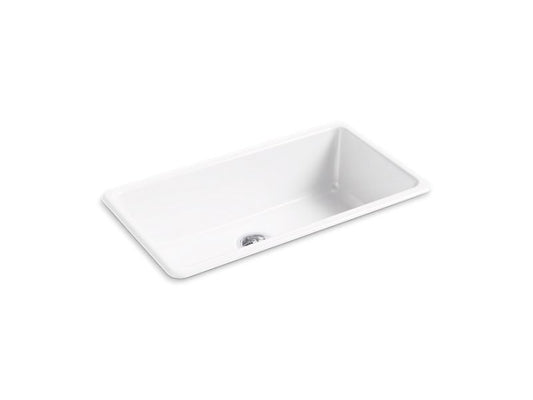 KOHLER K-5707-0 White Iron/Tones 33" x 18-3/4" x 9-5/8" top-mount/undermount single-bowl kitchen sink