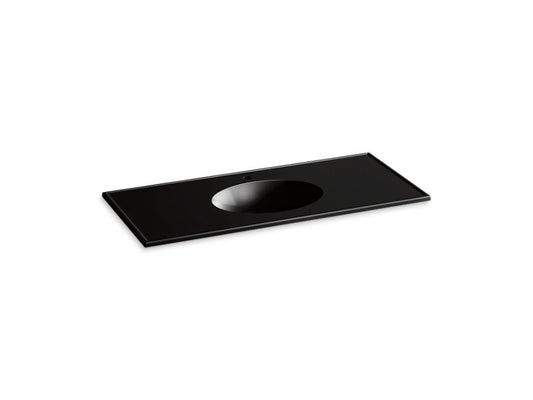 KOHLER Ceramic/Impressions K-2891-1-7 Black Black 49" Vitreous china vanity top with integrated oval sink