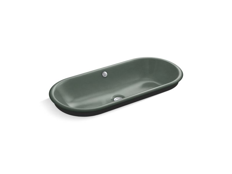 KOHLER K-20213-P5-FT Iron Plains Capsule Drop-in/undermount vessel bathroom sink with Iron Black painted underside