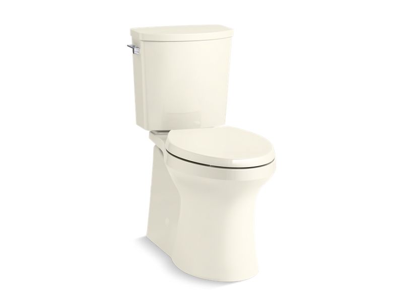 KOHLER K-20450-96 Irvine Two-piece elongated toilet with skirted trapway, 1.28 gpf In Biscuit