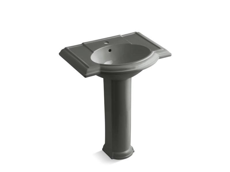 KOHLER K-2294-1-58 Devonshire 27" pedestal bathroom sink with single faucet hole