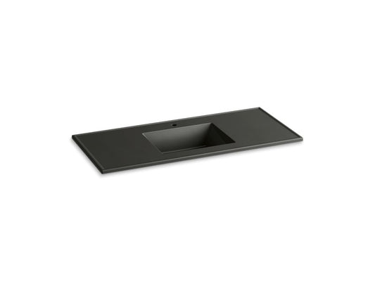 KOHLER K-2783-1-G88 Thunder Grey Impressions Ceramic/Impressions 49" Vitreous china vanity top with integrated rectangular sink