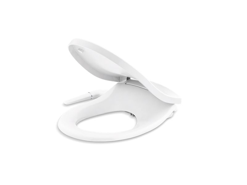 KOHLER K-76923-0 White Puretide Quiet-Close round-front toilet seat with antimicrobial agent