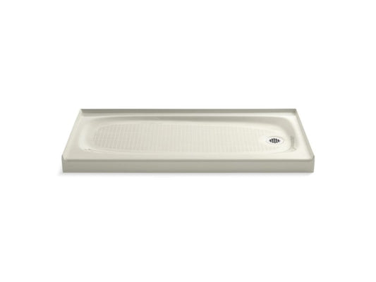 KOHLER K-9054-96 Biscuit Salient 60" x 30" single threshold right-hand drain shower base