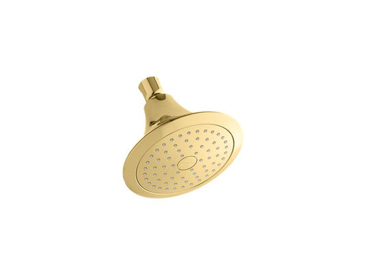 KOHLER K-10282-AK-PB Vibrant Polished Brass Forte 2.5 gpm single-function showerhead with Katalyst air-induction technology