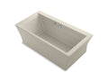 KOHLER K-24011-W1-96 Stargaze 60" x 34" freestanding bath with Bask heated surface and fluted shroud
