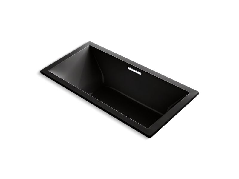 KOHLER K-1835-VB-7 Underscore 72" X 36" Drop-In Vibracoustic Bath In Black Black