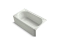 KOHLER K-724-GCP-NY Memoirs 60" x 33-3/4" alcove BubbleMassage air bath with Polished Chrome airjet color finish and right-hand drain