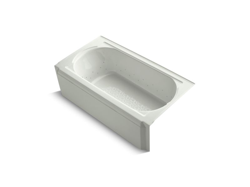KOHLER K-724-GCP-NY Memoirs 60" x 33-3/4" alcove BubbleMassage air bath with Polished Chrome airjet color finish and right-hand drain