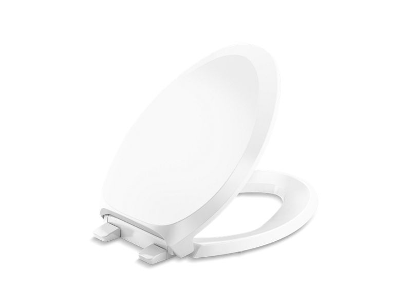KOHLER K-4713-RL-0 White French Curve ReadyLatch Quiet-Close elongated toilet seat