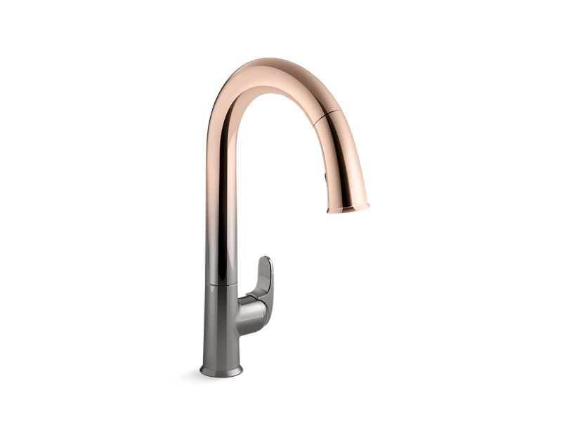 KOHLER K-72218-3TR Sensate Touchless kitchen faucet with 15-1/2" pull-down spout, DockNetik magnetic docking system and a 2-function sprayhead featuring the new Sweep spray