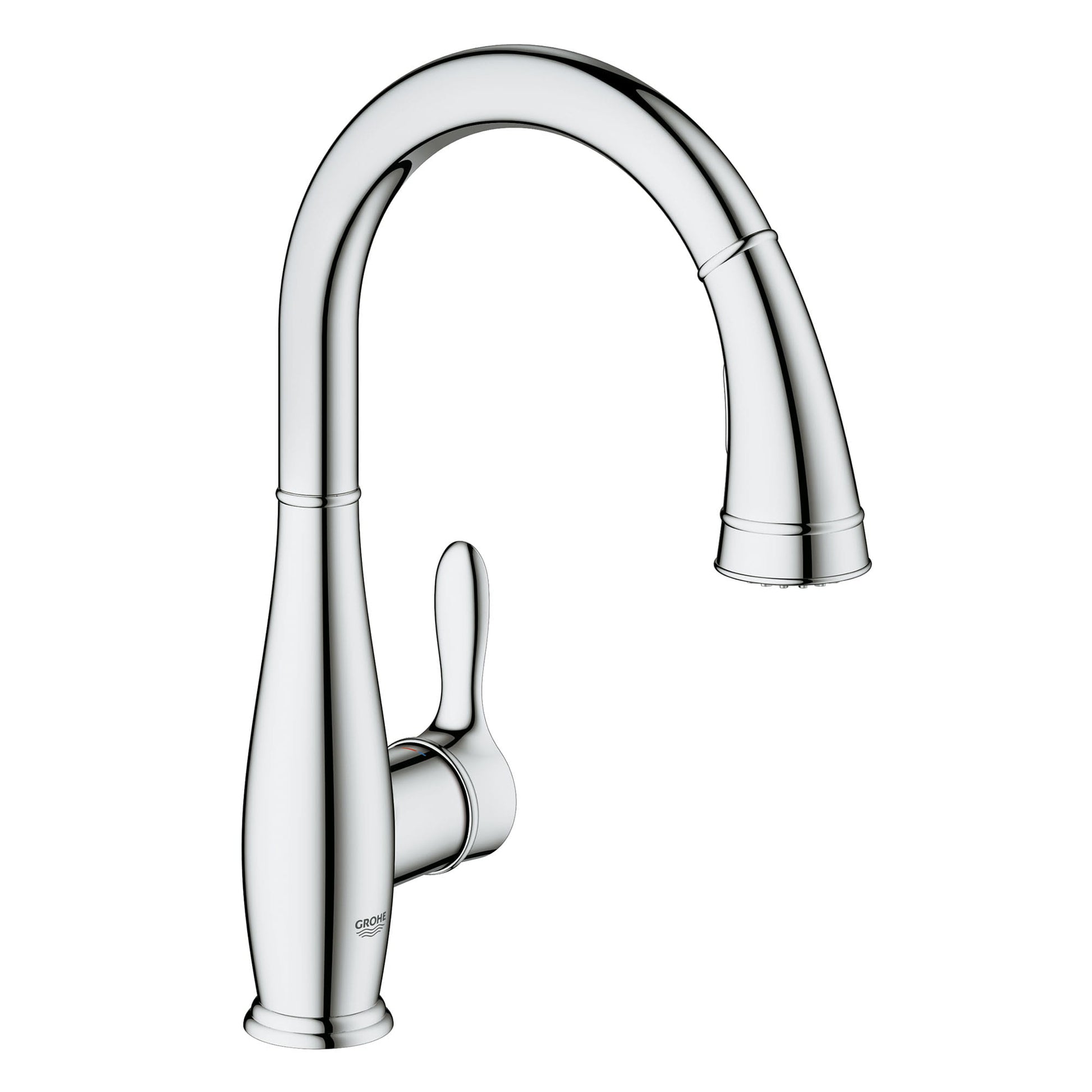 GROHE 30213001 Parkfield Chrome Single-Handle Pull Down Kitchen Faucet Dual Spray 1.75 GPM