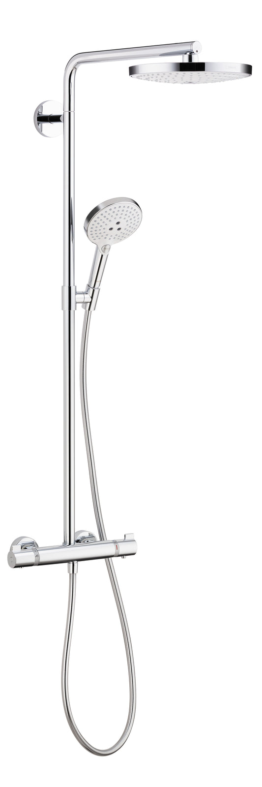 HANSGROHE 27129401 Raindance Select S Showerpipe 240 2-Jet, 2.5 GPM in White/Chrome