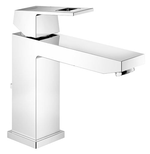 GROHE 23670000 Eurocube Chrome Single Hole Single-Handle M-Size Bathroom Faucet 1.2 GPM