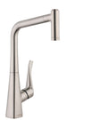 HANSGROHE 14820801 Metris HighArc Kitchen Faucet, 2-Spray Pull-Out, 1.75 GPM in Stainless Steel Optic
