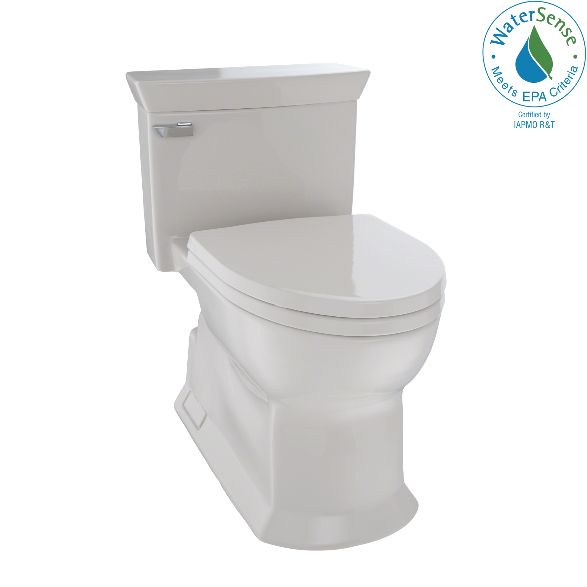 TOTO MS964214CEFG#12 Eco Soirée One Piece Elongated 1.28 GPF Universal Height Skirted Toilet with CEFIONTECT , Sedona Beige