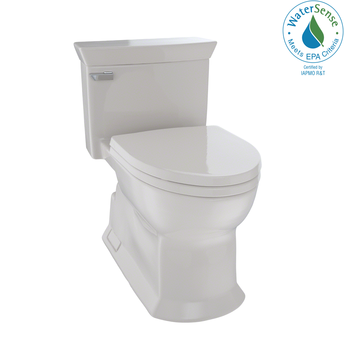 TOTO MS964214CEFG#12 Eco Soiree One Piece Elongated 1.28 GPF Universal Height Skirted Toilet with CEFIONTECT , Sedona Beige