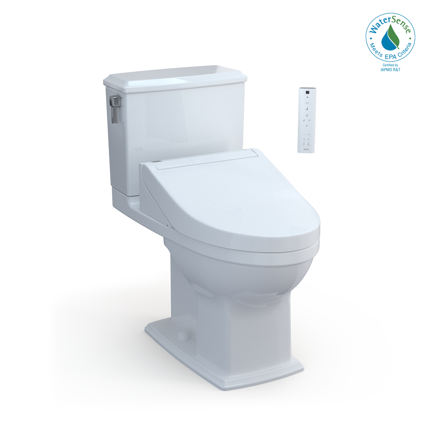 TOTO MW4943084CEMFG#01 WASHLET+  Connelly Two-Piece Elongated Dual Flush 1.28 and 0.9 GPF Toilet and WASHLET C5 Bidet Seat , Cotton White