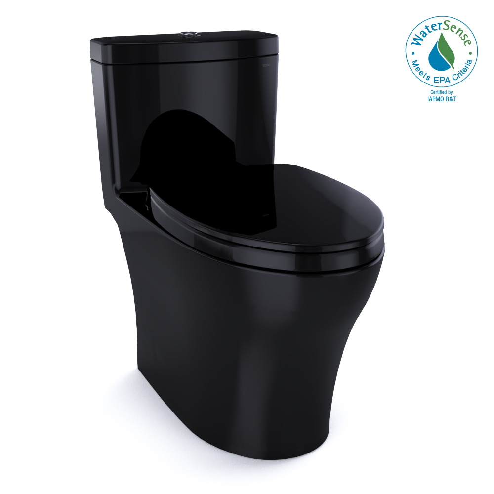 TOTO MS646124CEMFN#51 Aquia IV One-Piece Elongated Dual Flush 1.28 and 0.9 GPF Universal Height , Ebony