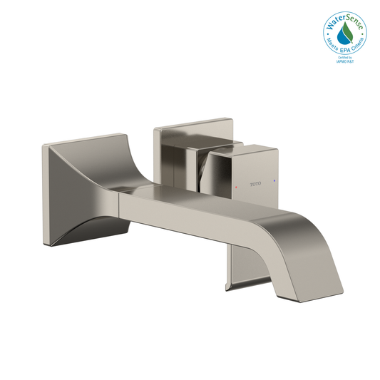 TOTO TLG08308U#PN GC 1.2 GPM Wall-Mount Single-Handle Long Bathroom Faucet with COMFORT GLIDE Technology , Polished Nickel