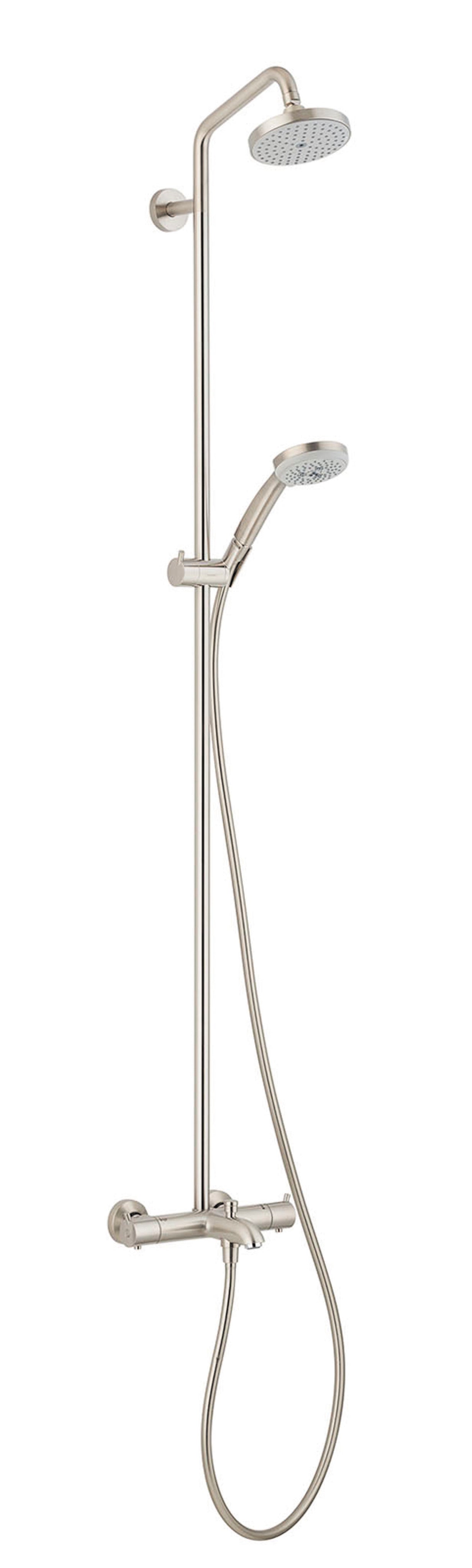 HANSGROHE 27143821 Brushed Nickel Croma Modern Showerpipe 2 GPM