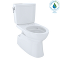 TOTO CST474CUFG#01 Vespin II 1G Two-Piece Elongated 1.0 GPF Universal Height Skirted Design Toilet with CEFIONTECT , Cotton White