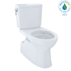TOTO CST474CUFG#01 Vespin II 1G Two-Piece Elongated 1.0 GPF Universal Height Skirted Design Toilet with CEFIONTECT , Cotton White