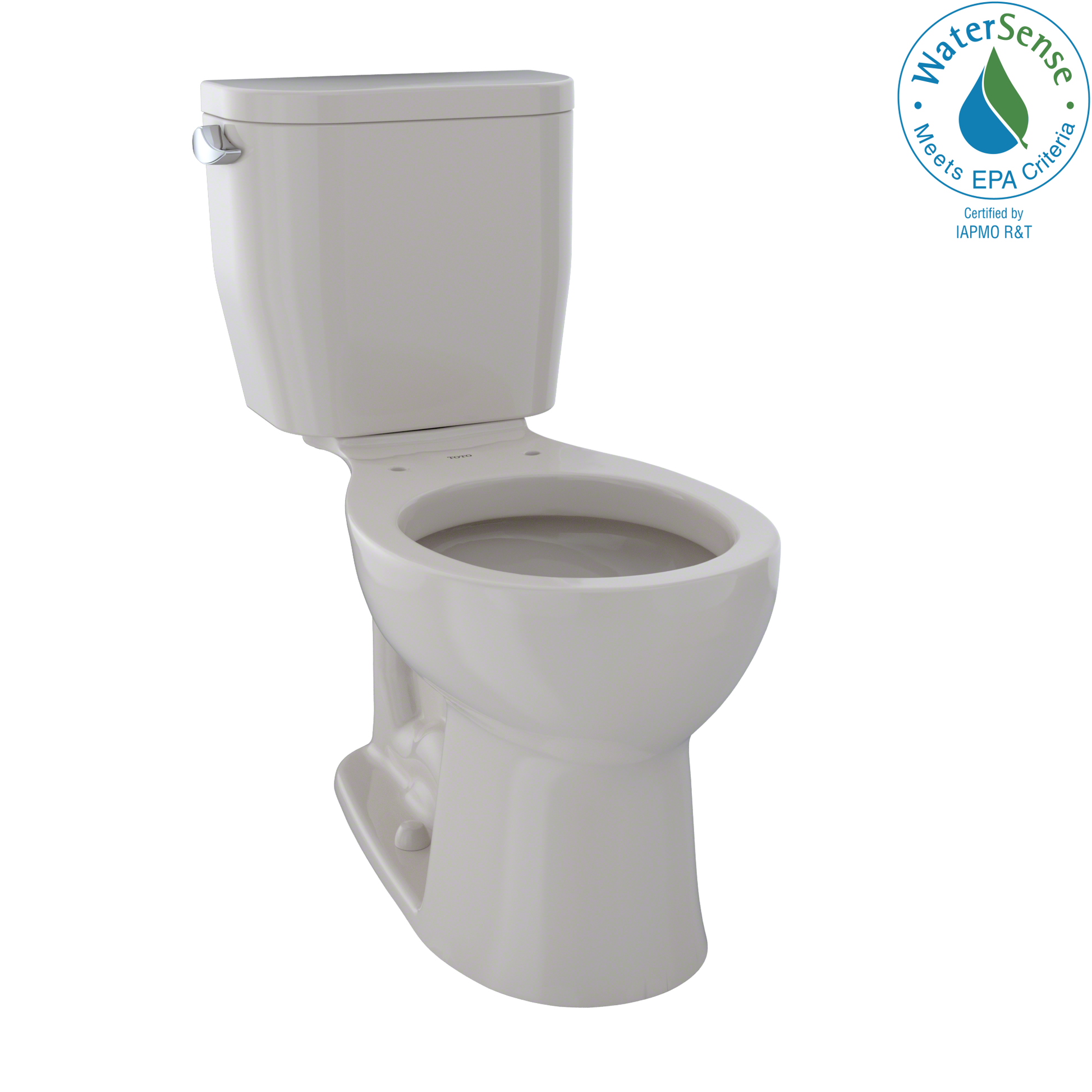 TOTO CST243EF#12 Entrada Two-Piece Round 1.28 GPF Universal Height Toilet , Sedona Beige