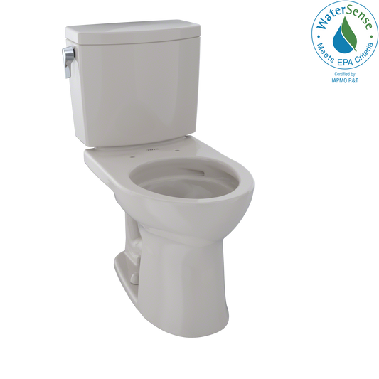 TOTO CST453CUFG#12 Drake II 1G Two-Piece Round 1.0 GPF Universal Height Toilet with CEFIONTECT , Sedona Beige