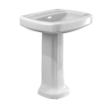TOTO LPT972.8#01 Guinevere 24-3/8" x 19-7/8" Rectangular Pedestal Bathroom Sink for 8 Inch Center Faucets , Cotton White