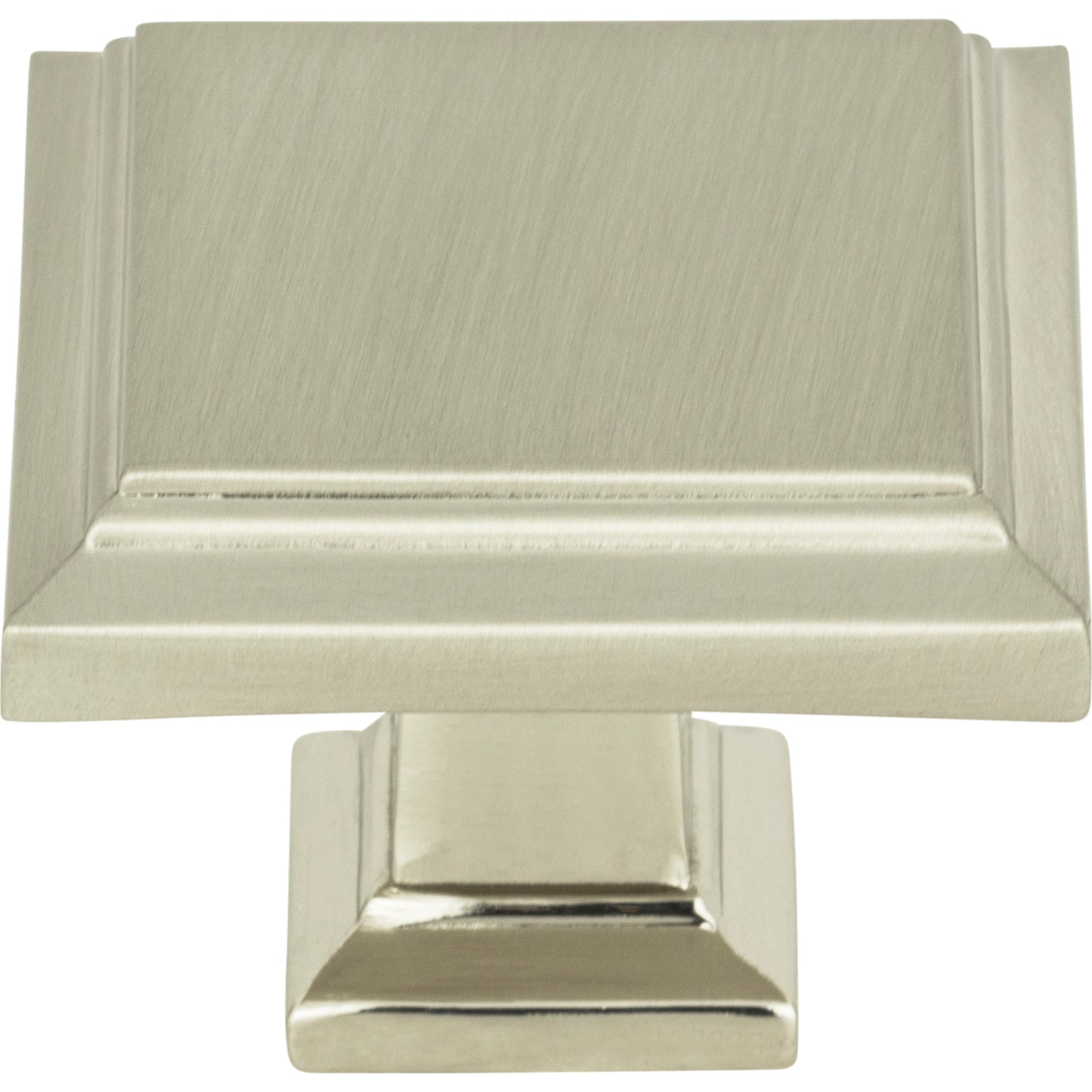 ATLAS 289-BRN Sutton Place Square Knob 1 1/4 Inch Brushed Nickel