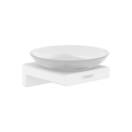 HANSGROHE 41746700 Matte White AddStoris Modern Soap Dish