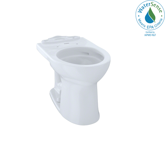 TOTO C453CUFG#01 Drake II Universal Height Round Toilet Bowl with CEFIONTECT , Cotton White