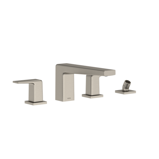 TOTO TBG10202U#BN GB Two-Handle Deck-Mount Roman Tub Filler Trim with Handshower , Brushed Nickel