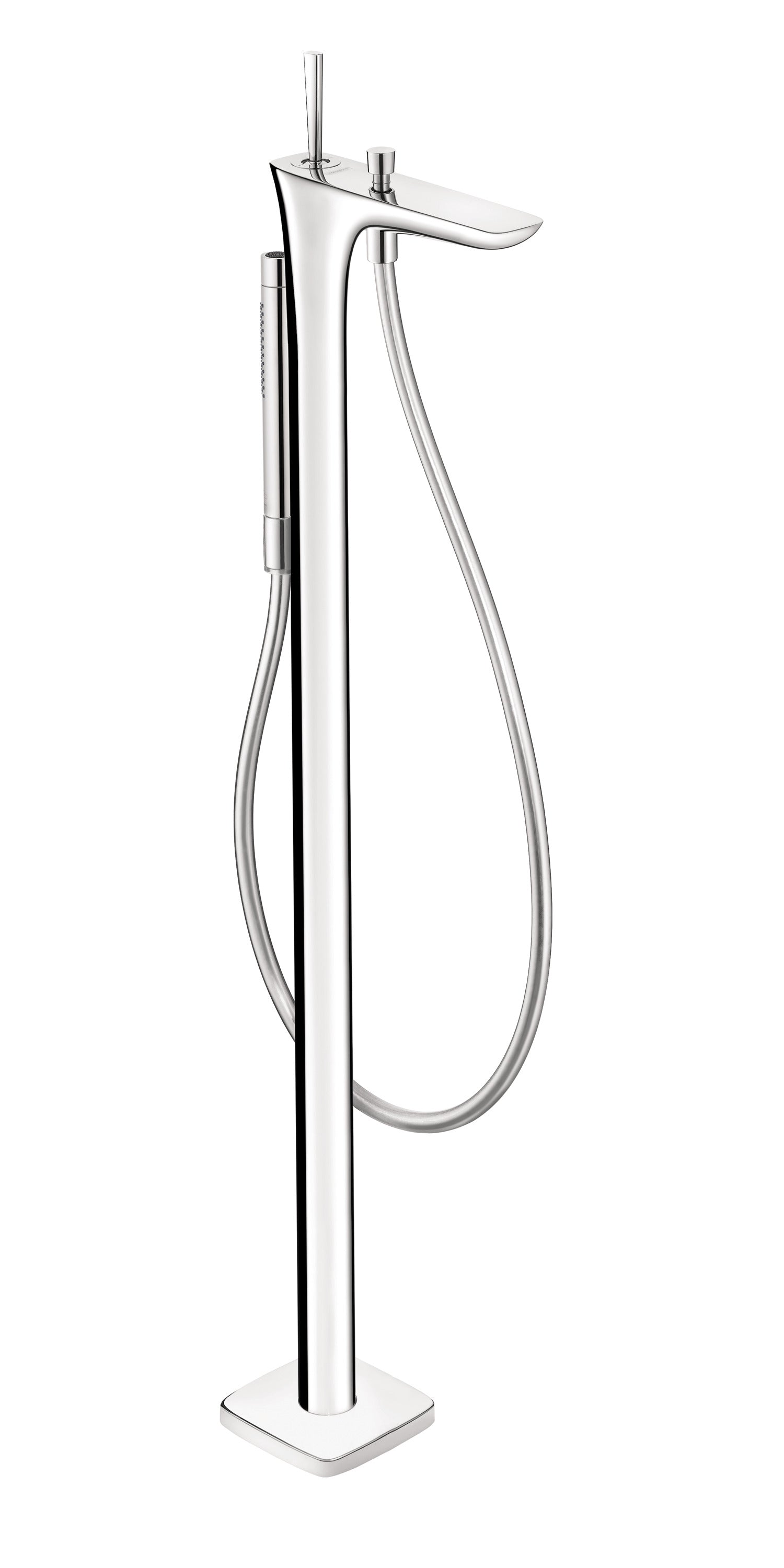 HANSGROHE 15477001 PuraVida Freestanding Tub Filler Trim with 1.75 GPM Handshower in Chrome