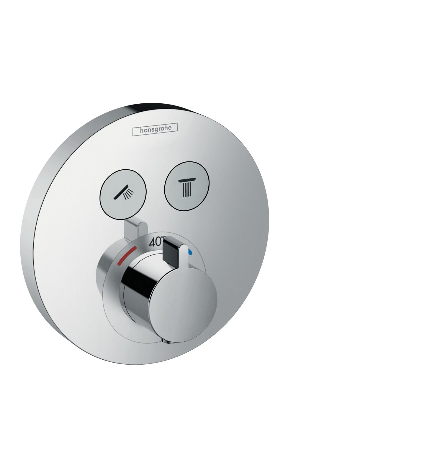 HANSGROHE 15743001 Chrome ShowerSelect S Modern Thermostatic Trim
