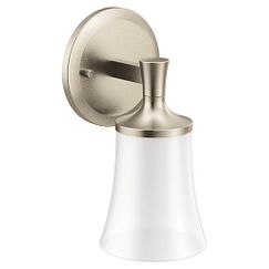 MOEN YB0361BN Flara  One Globe Bath Light In Brushed Nickel