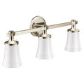 MOEN YB0363NL Flara  Three Globe Bath Light In Polished Nickel