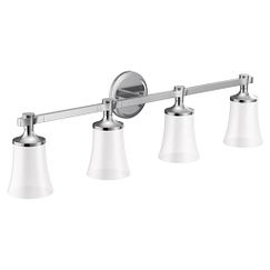 MOEN YB0364CH Flara  Four Globe Bath Light In Chrome