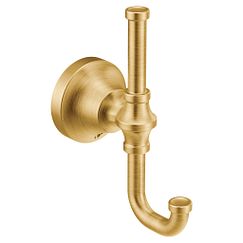 MOEN YB0503BG Colinet  Double Robe Hook In Brushed Gold