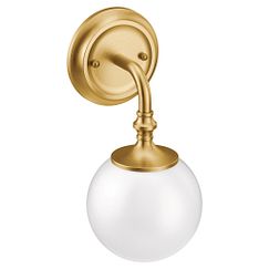 MOEN YB0561BG Colinet  One Globe Bath Light In Brushed Gold