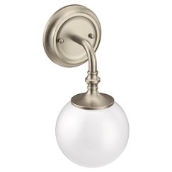 MOEN YB0561BN Colinet  One Globe Bath Light In Brushed Nickel