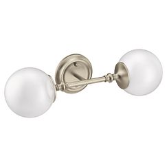 MOEN YB0562BN Colinet  Two Globe Bath Light In Brushed Nickel