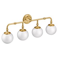 MOEN YB0564BG Colinet  Four Globe Bath Light In Brushed Gold