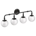 MOEN YB0564BL Colinet  Four Globe Bath Light In Matte Black