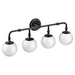 MOEN YB0564BL Colinet  Four Globe Bath Light In Matte Black