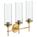 MOEN YB1763BG Greenfield  Three Globe Bath Light In Brushed Gold